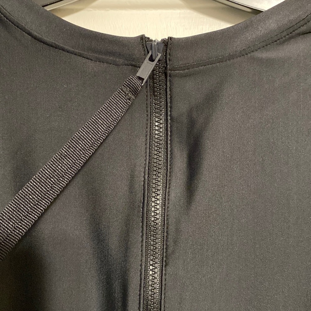Jordan Black Bodysuit Leotard With Zipper Back and Thong Detail Size 2X - Picture 7 of 9